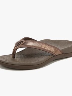 Vionic Women's Metallic Brown Thong Sandal Size 9- 9.5